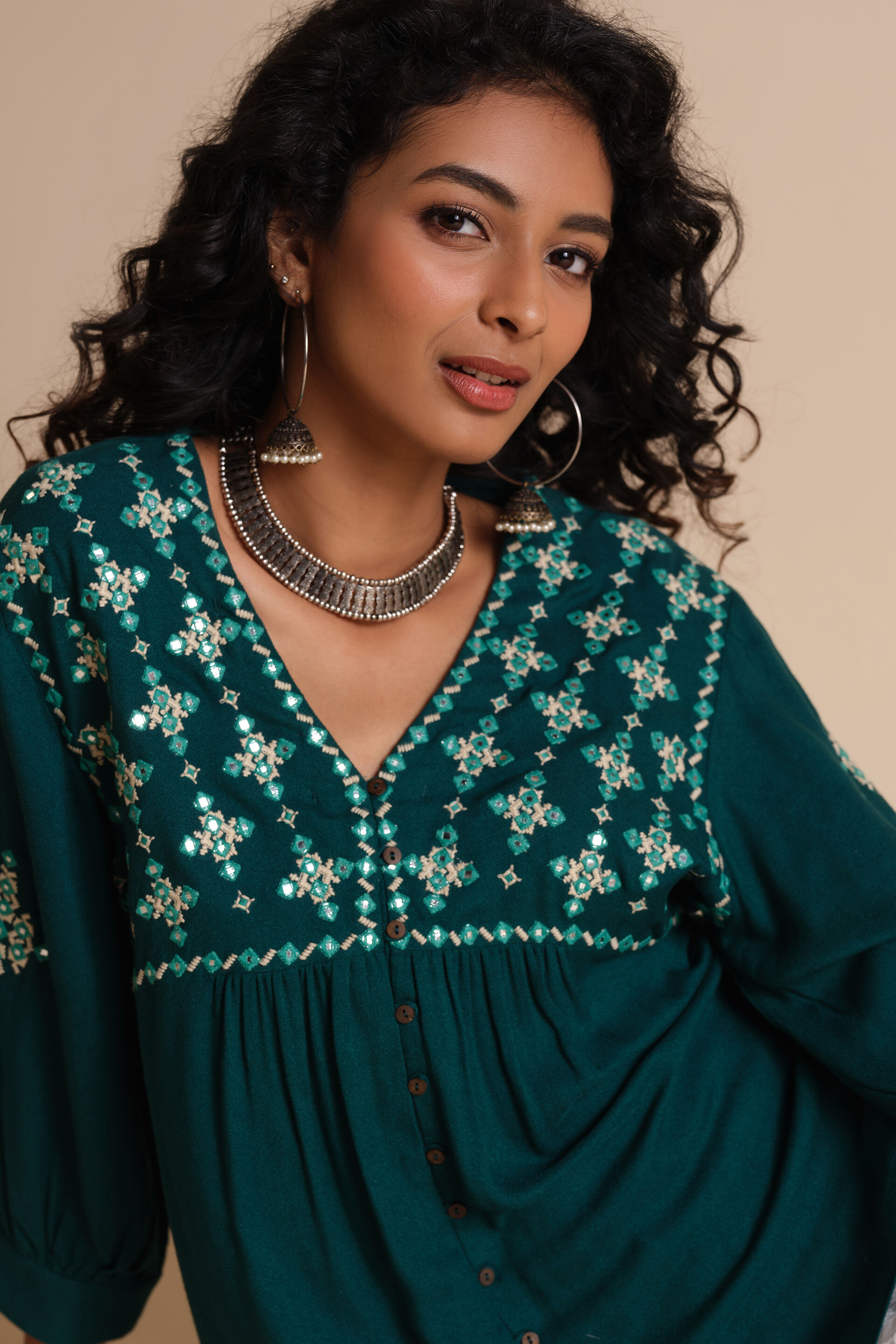 Suhaani Shaam Top, Green, image 5